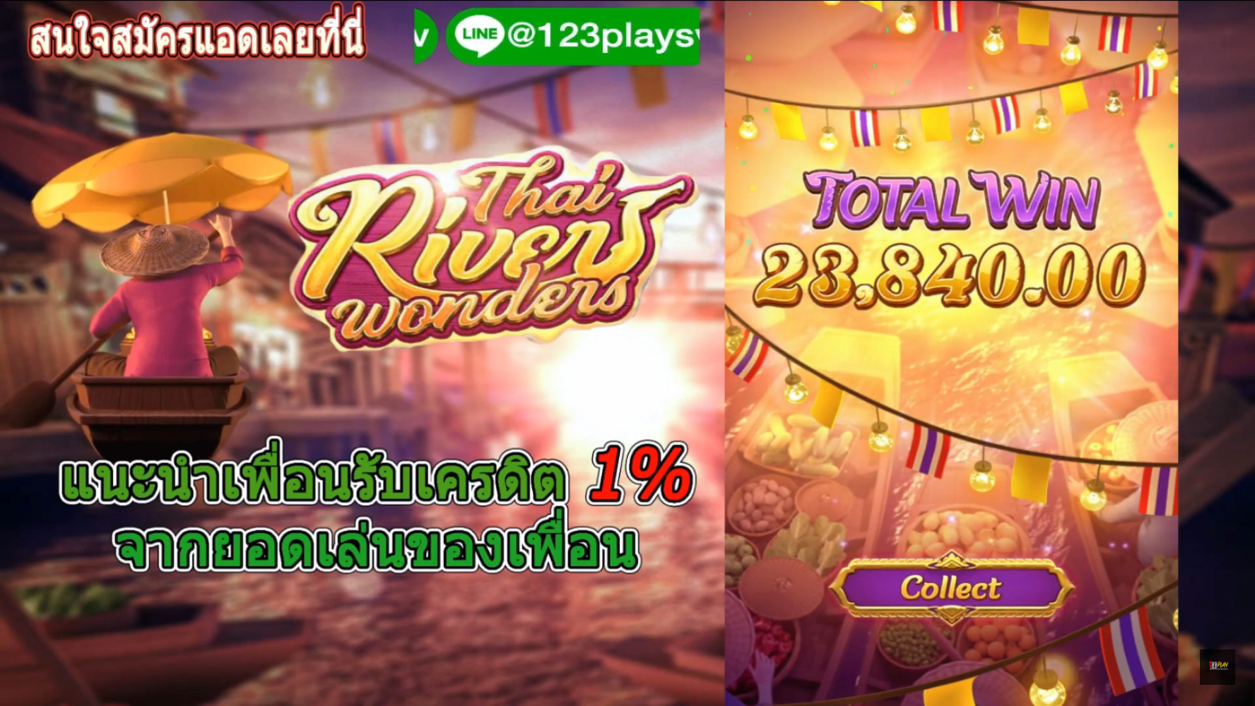 รีวิวสล็อตค่าย PG เกมส์ Thai River Wonders